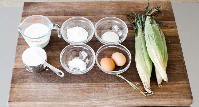 ingredients to make corn fritters