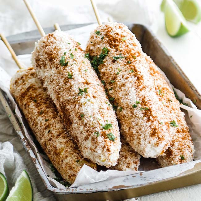 elote mexican street corn with cilantro