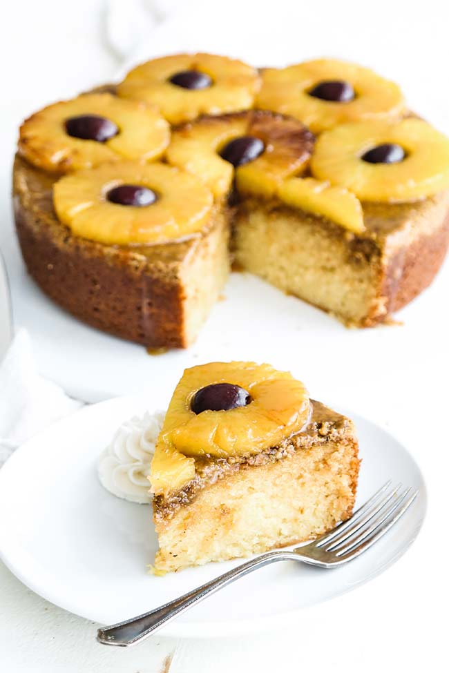 pineapple upside down cake with cherries