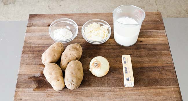 ingredients to make scalloped potatoes