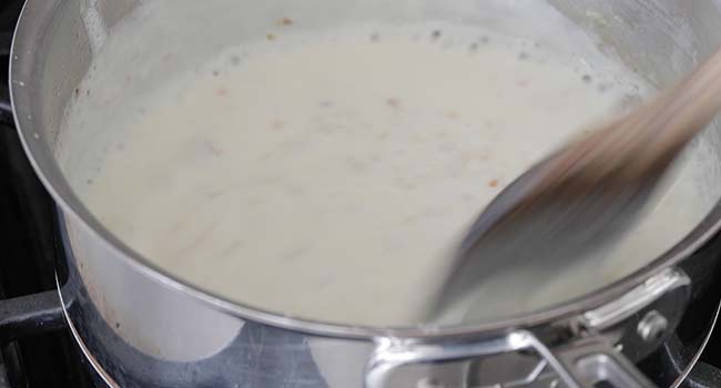 cooking milk until thick