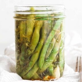 jar of pickled green beans