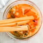 pickled carrots in a jar