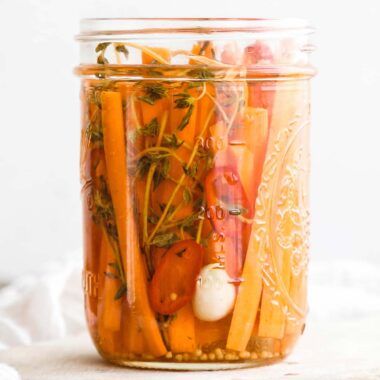 jar of pickled carrots