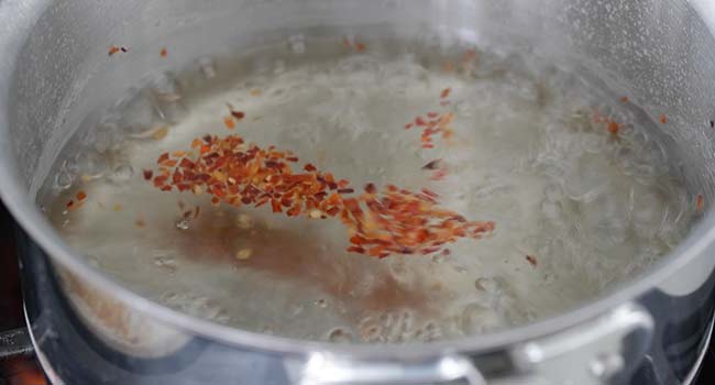 making a brine in a pot