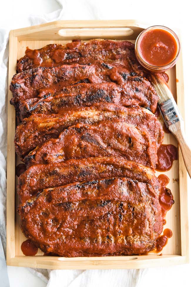 grilled pork steaks with bbq sauce