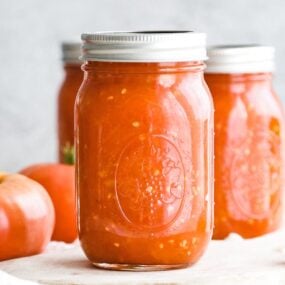 jars of canned tomatoes