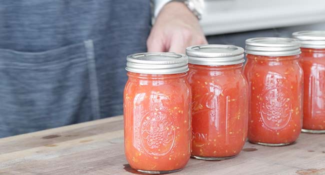 resting processed tomatoes