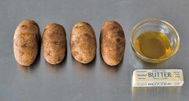 ingredients to make haselback potatoes