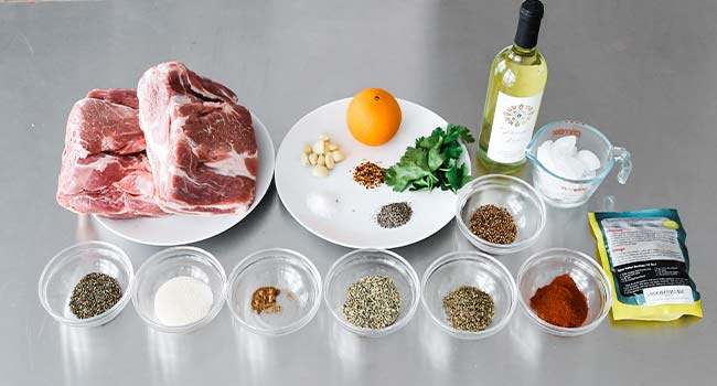 ingredients to make homemade italian sausage