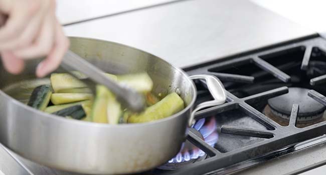 sauteing zucchini