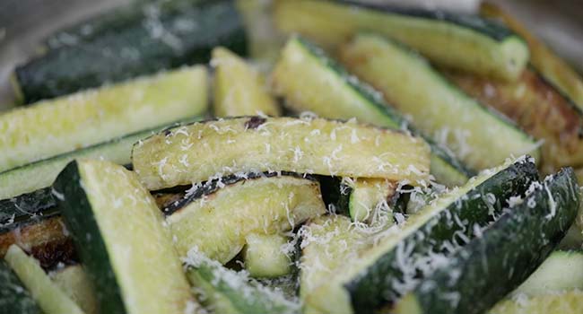 roasted zucchini with cheese