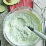 avocado crema in a bowl