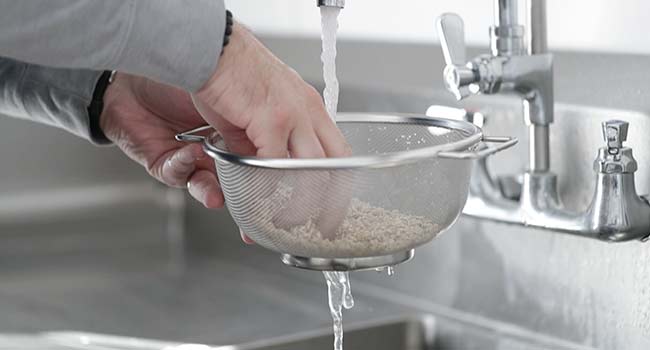 rinsing barley