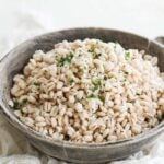 bowl of cooked barley