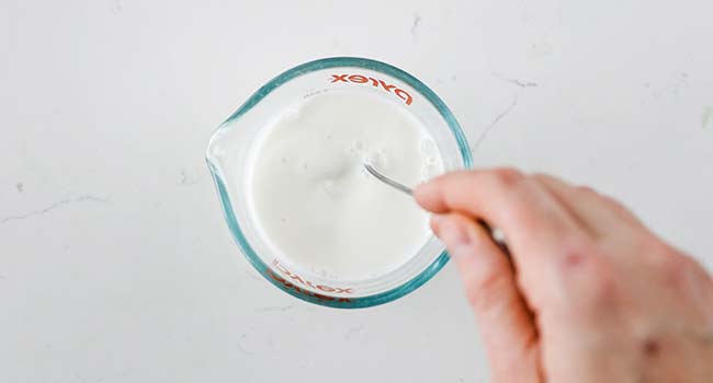 mixing buttermilk