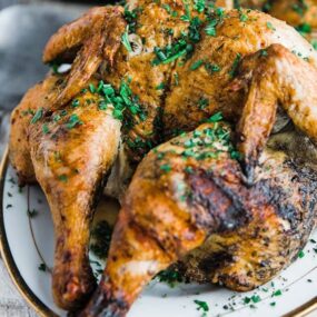 roasted spatchcock chicken with herbs