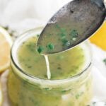 lemon vinaigrette in a jar