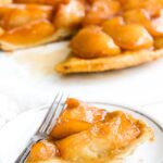 tarte tatin slice on a plate