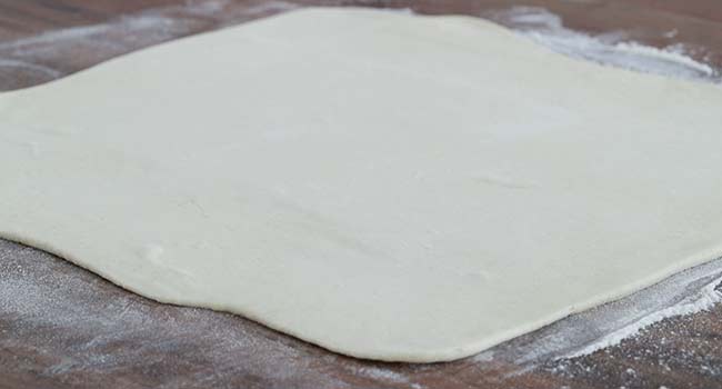 rolling out puff pastry