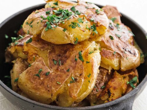 Panfried Smashed Potatoes Recipe