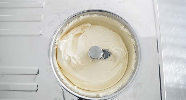 making vanilla ice cream in an ice cream maker