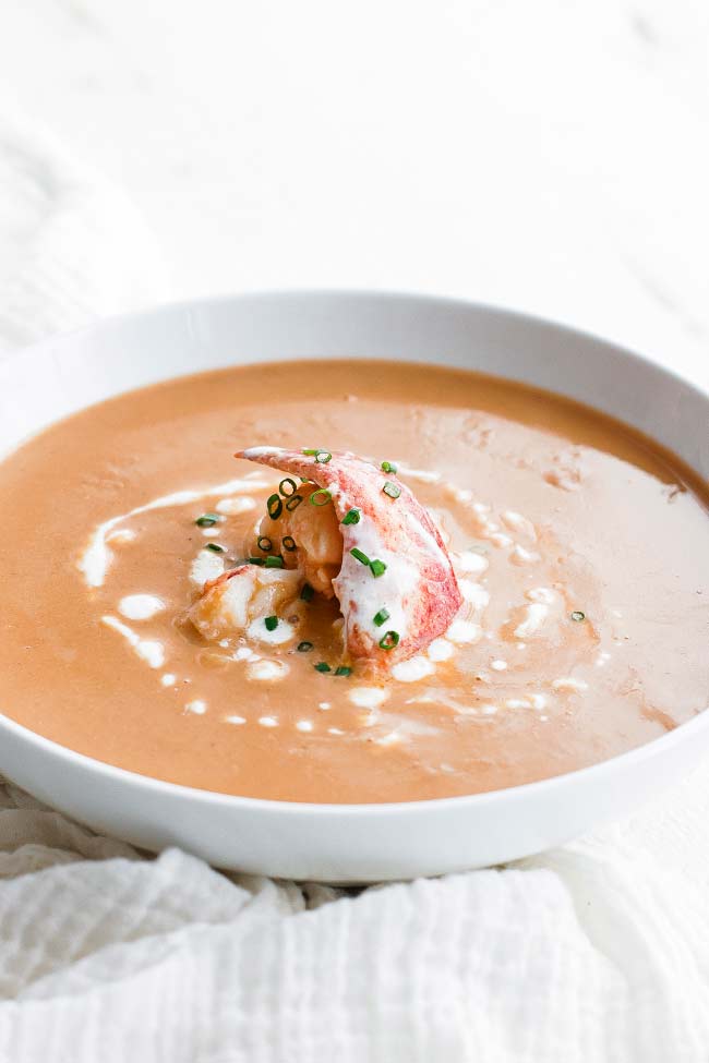 bowl of lobster bisque