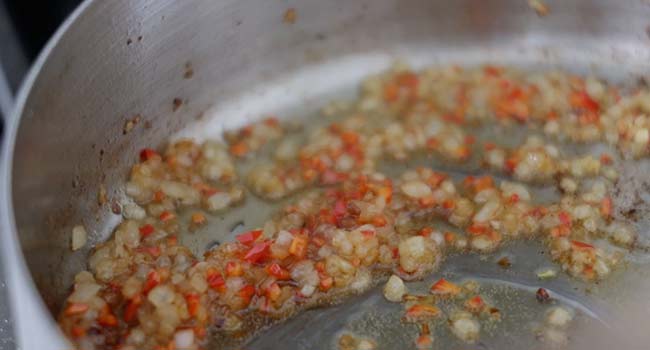 cooking onions and peppers