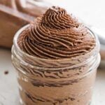 chocolate whipped cream in a jar