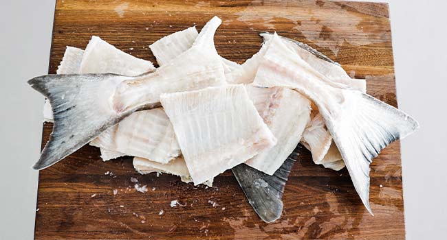 cut up fish bones