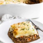 slice of cottage pie on a plate