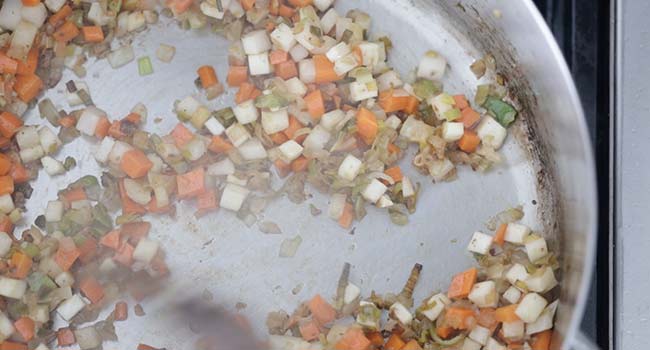 sautéing vegetables