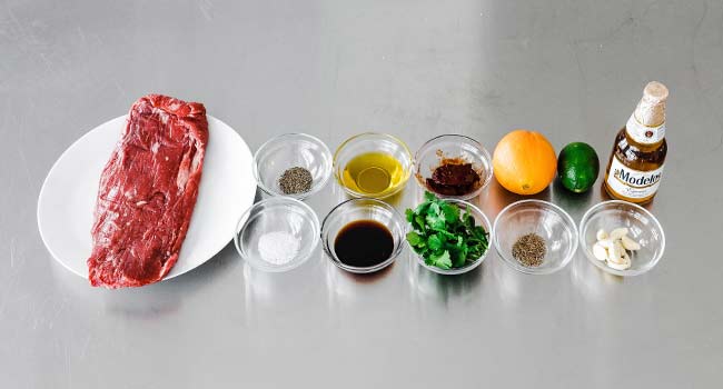 ingredients to make carne asada