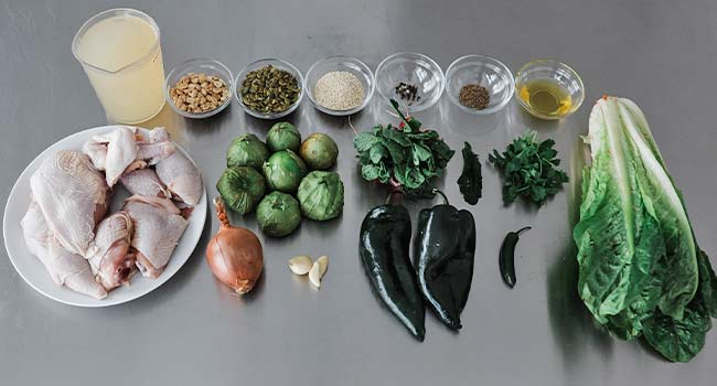 ingredients to make pipian verde