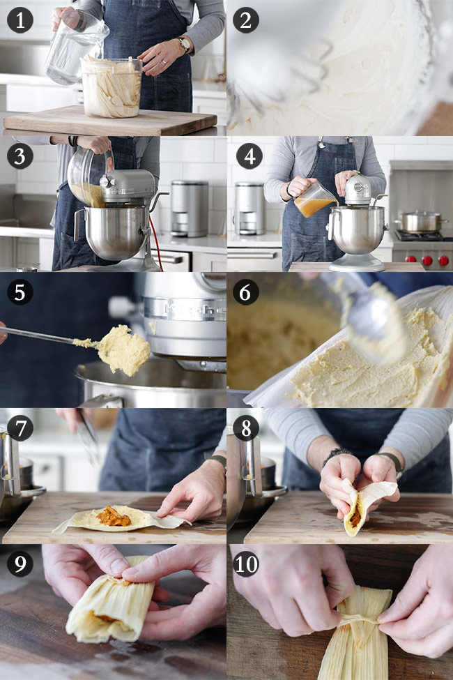 process for assembling tamales