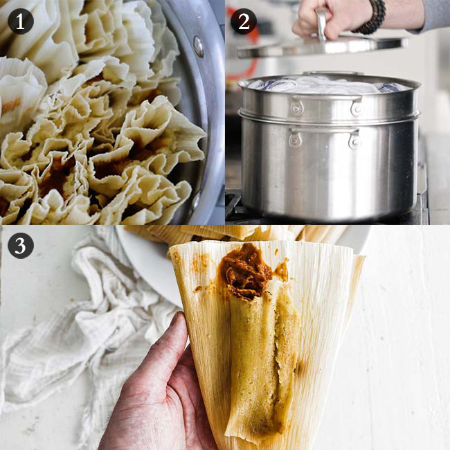 process to cook tamales