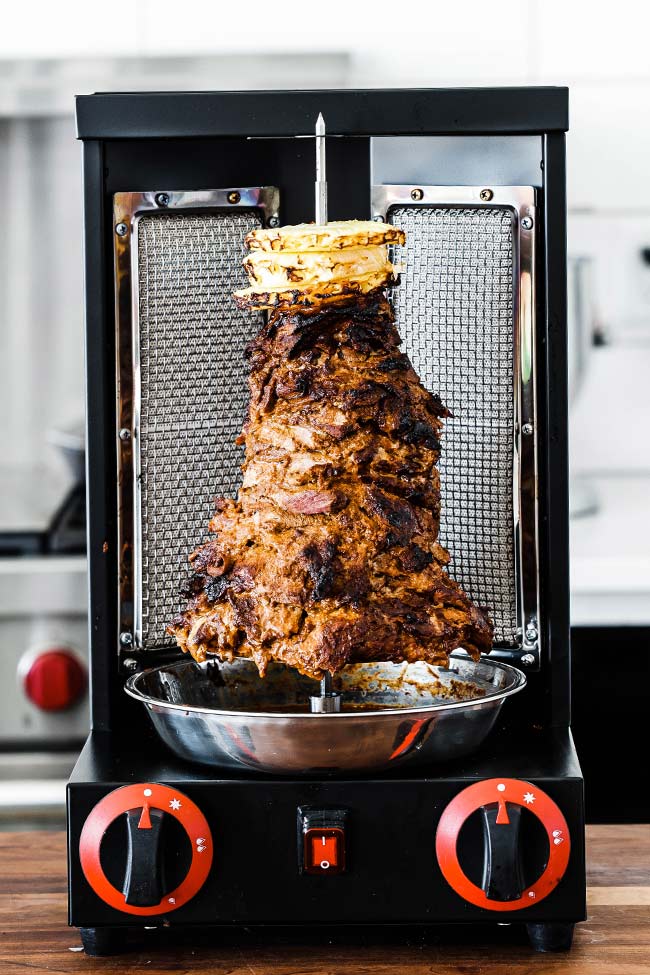 al pastor on a spit