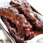 country style ribs on a sheet tray