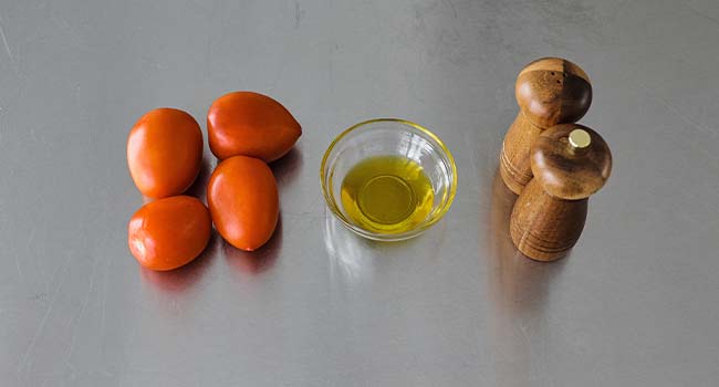 ingredients for oven roasted tomatoes