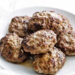 homemade breakfast sausages on a plate