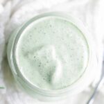 cilantro lime sauce in a jar