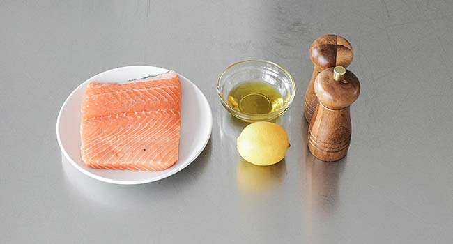 ingredients for grilled salmon