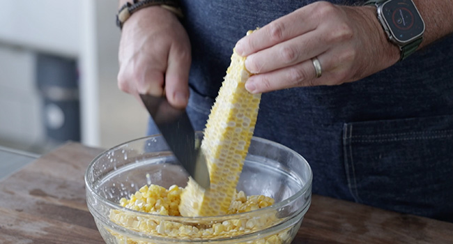 removing corn milk