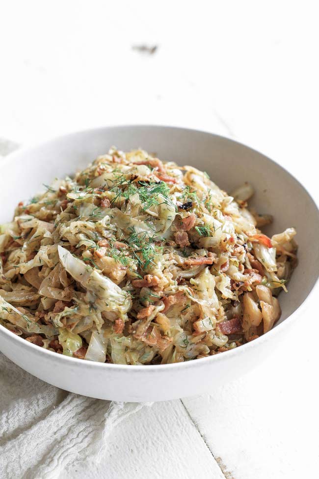 fried cabbage in a bowl