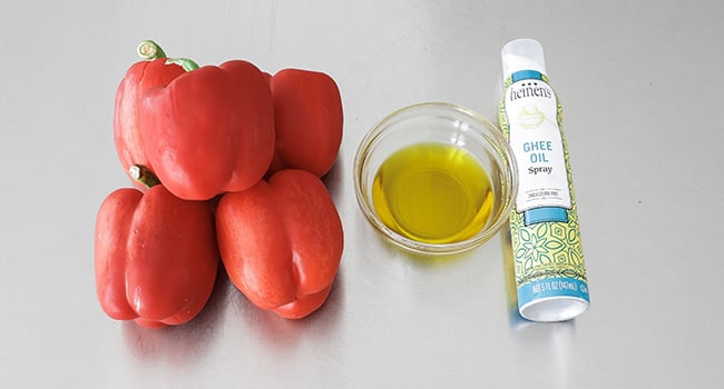 ingredients to make roasted peppers