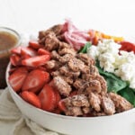 spinach salad in a bowl