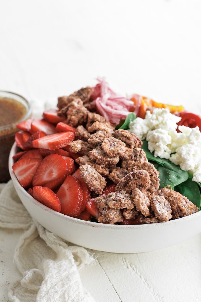 spinach salad in a bowl