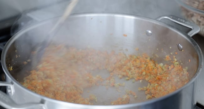 cooking carrots and celery