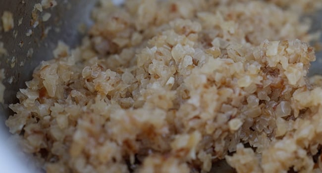 caramelizing onions in a pot