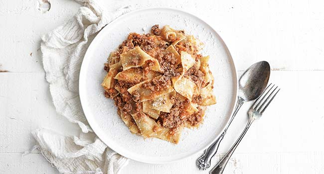 bolognese on a plate